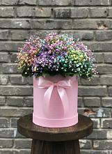 Цветочная композиция из Гипсофила и Розы в шляпной коробке #REPLACE_PRED# Грушевской