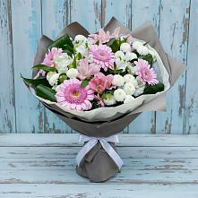 Букет цветов из:  Герберы, Альстромерии и Хризантемы в Грушевской