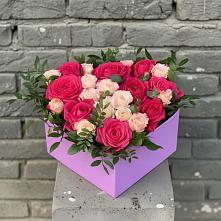 Цветочная композиция из Розы в коробке #REPLACE_PRED# Грушевской