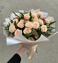 Букет Кремовые розы Латте в Грушевской