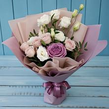 Букет цветов из:  Розы и Лизиантусы #REPLACE_PRED# Грушевской