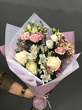 Букет цветов из:  Альстромерии, Розы и Лизиантусы #REPLACE_PRED# Грушевской