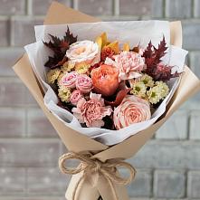 Букет цветов из:  Гвоздики, Хризантемы и Розы в Грушевской