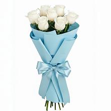 Букет 7 белых роз Проуд в Грушевской