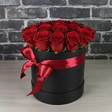 Цветочная композиция из Розы в шляпной коробке в Грушевской