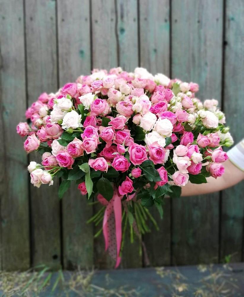 Букет Розовые кустовые розы Натали и Лав Лидия в Грушевской