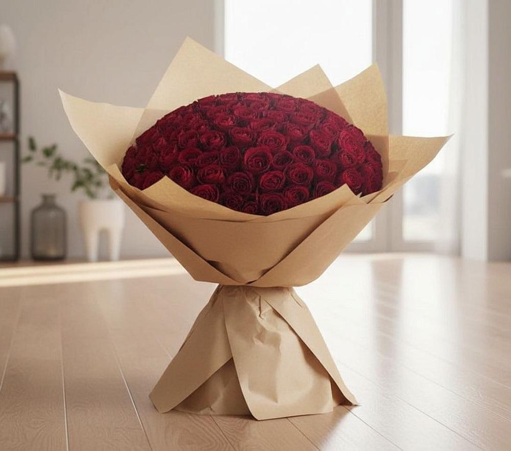 Букет 101 Красная роза в Грушевской