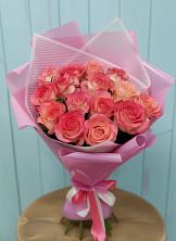 Букет 15 Розовых роз Равель в Грушевской
