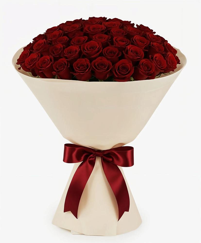 Букет 101 Бордовая роза Блэк Бакарра в Грушевской