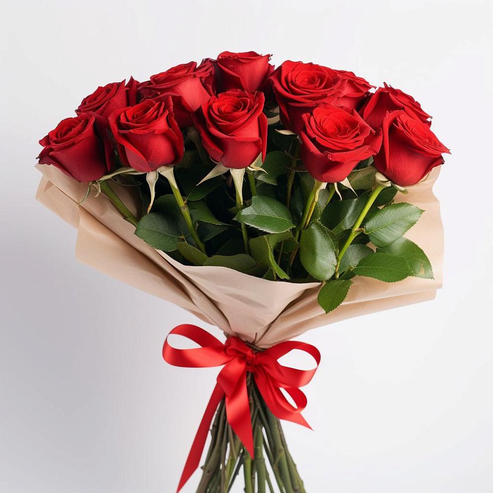 Букет 11 Красных роз Эдлесс Лав в Грушевской