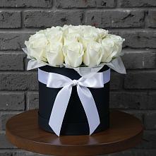 Цветочная композиция из Розы в шляпной коробке в Грушевской